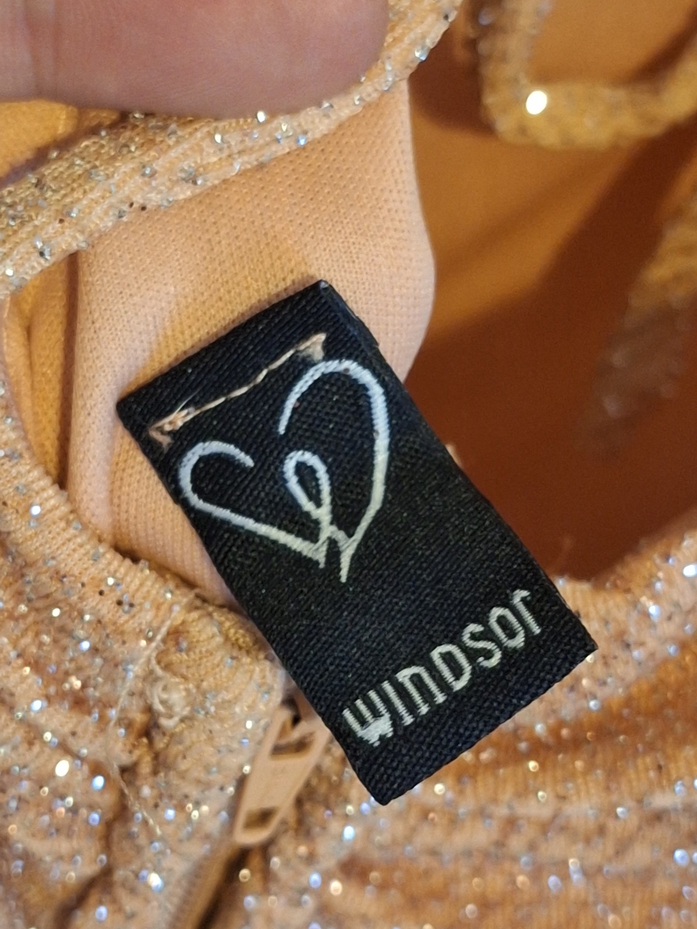 Windsor Sparkle Ruched Strappy Midi Dress in Rose Gold - Picture 5 of 10